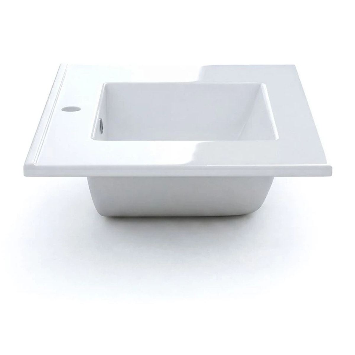 Lavabo cerámico rectangular en blanco 81,5x46 cm Volga Blanco