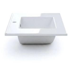 Lavabo cerámico rectangular en blanco 81,5x46 cm Volga Blanco