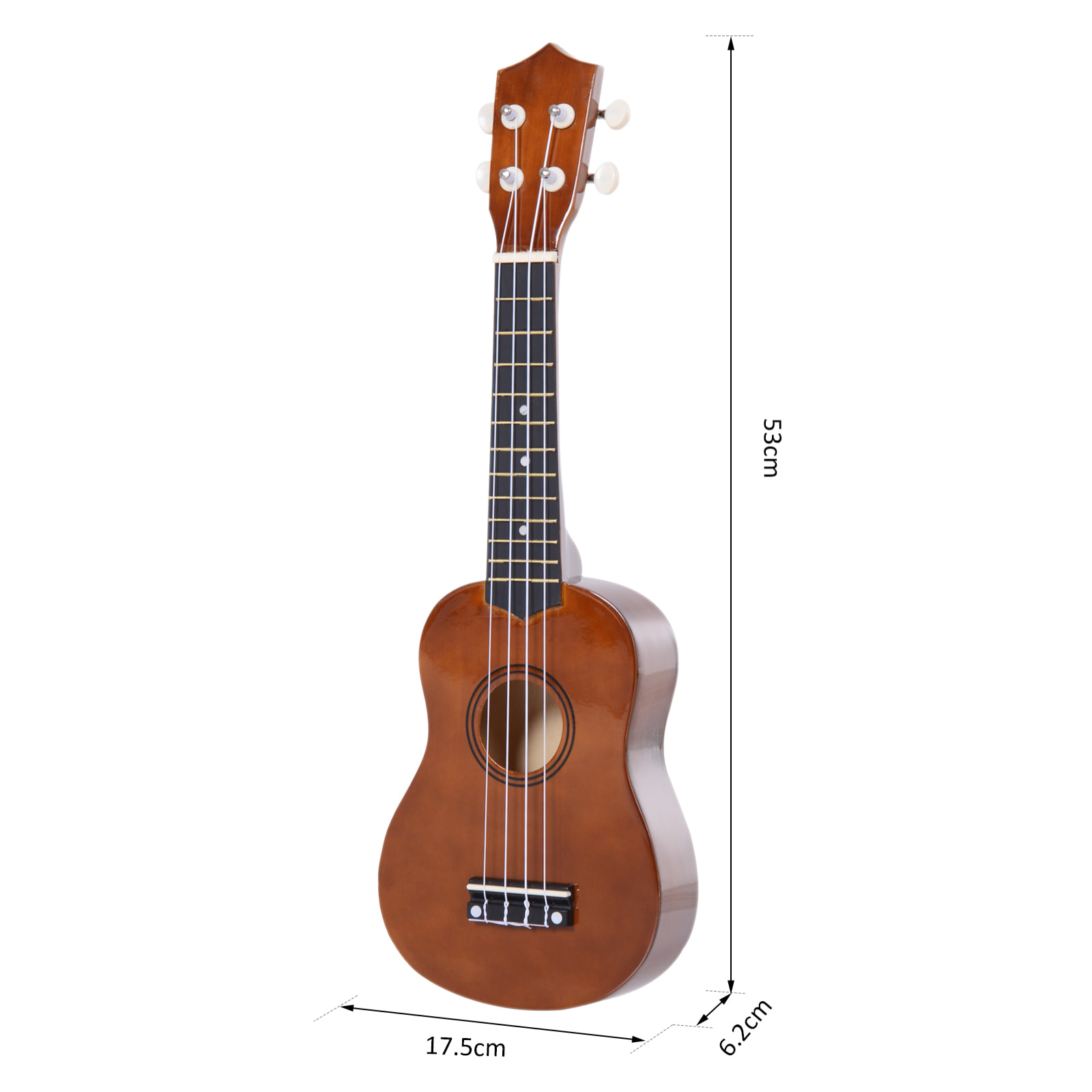 Ukelele 21 Pulgada Ukelele Soprano de Iniciación para Principiantes Cuerda Nylon