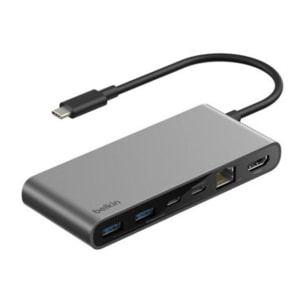Hub BELKIN 8 en 1 multiport Gris
