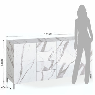 Tomasucci madia grande EDDY WHITE MARBLE