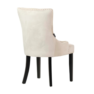 Silla Tachuelas Velvet Beige Harpers 54x55x96 Cm