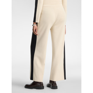 Elena Mirò - Pantaloni palazzo in maglia con coulisse - Beige