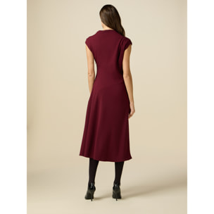 Oltre - Vestito midi con castoni - Bordeaux