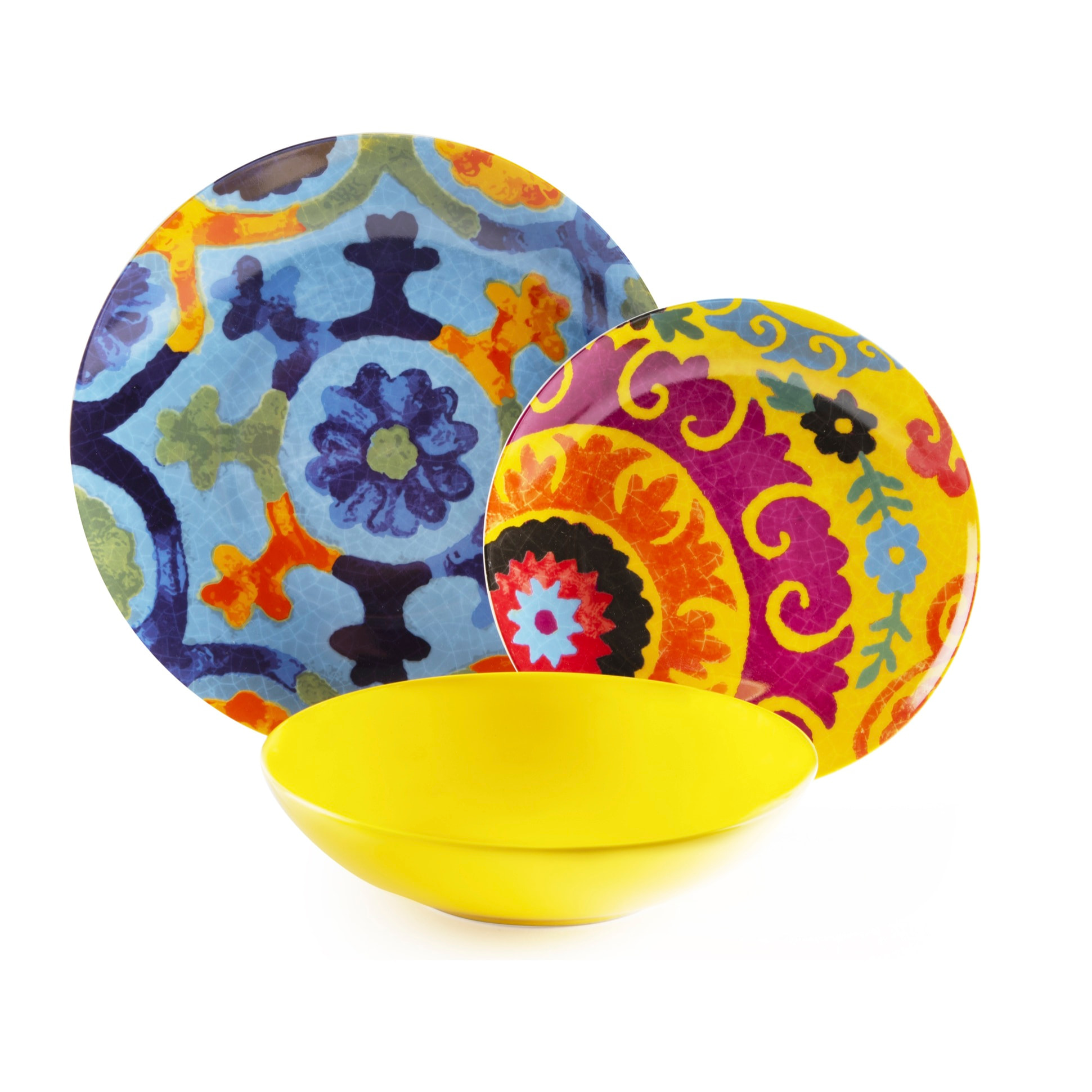 Service de table 18 pièces Excelsa – New Delhi, Porcelaine Multicolore