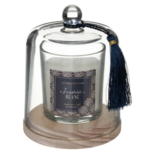 Bougie parfumée Loli 130g avec cloche verre jasmin