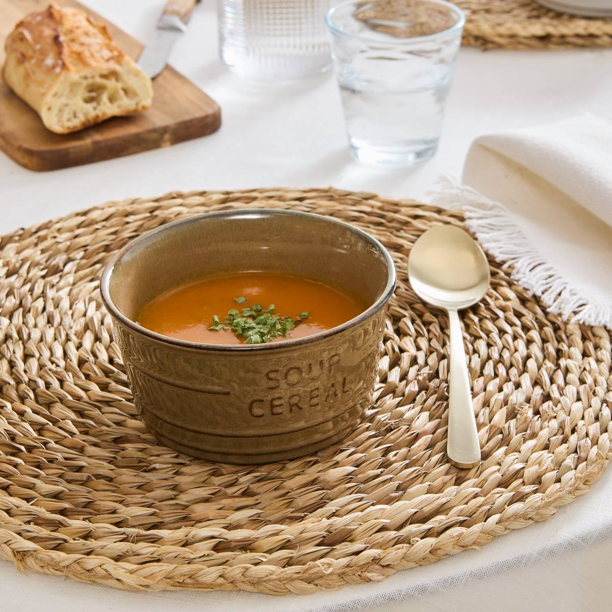 Bol inscription Soup Cereal beige 50cl