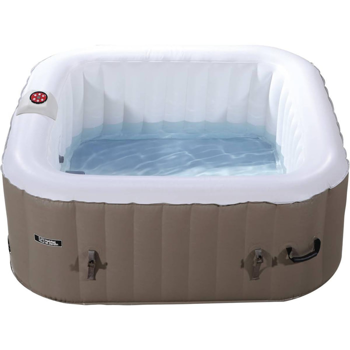 SPA GONFLABLE MONAC EN PVC - 4 PLACES - TAUPE/CREME