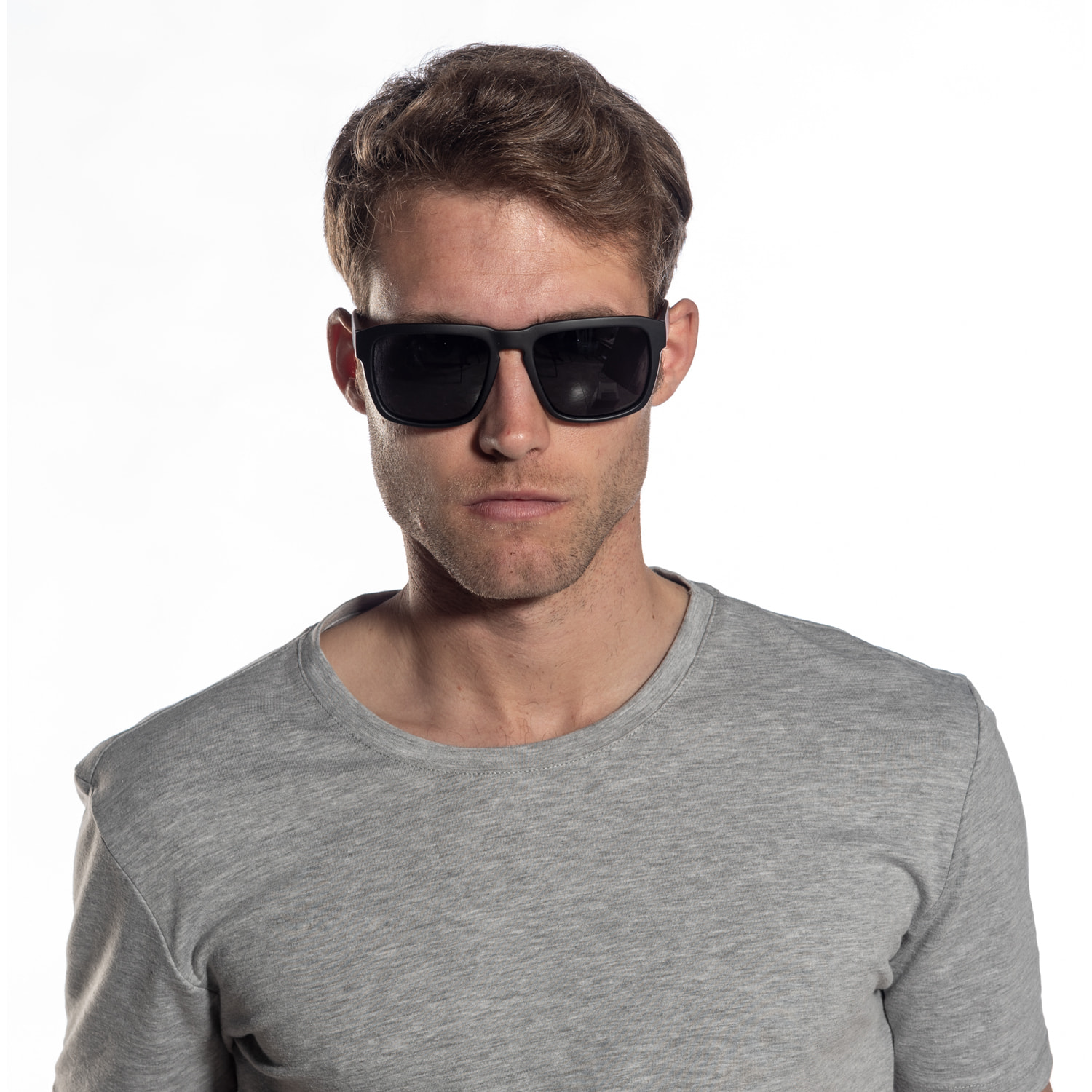 Gafas de sol OCEAN BIDART - Frente mate con patillas en negro mate y / Ahumada