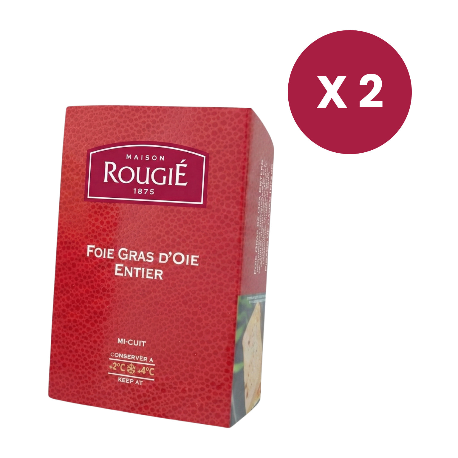 Lot - 2 Foie gras entier d'Oie - 2 x 180g