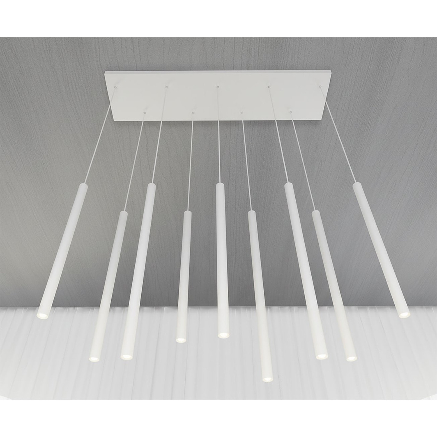 Lampada a sospensione Selter in acciaio bianco opaco