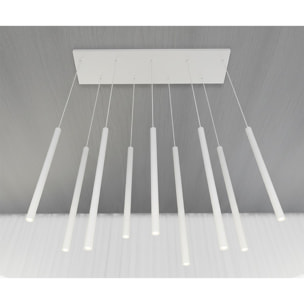 Lampada a sospensione Selter in acciaio bianco opaco