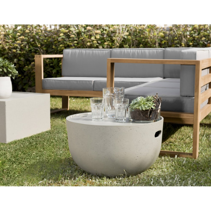 HECTOR - Table basse de jardin ronde 58x58 cm béton