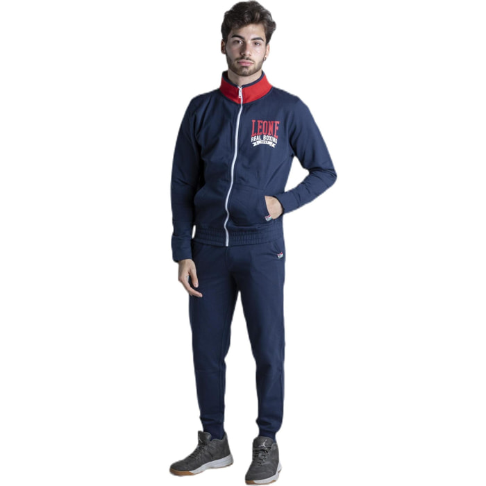 Tuta real boxing Felpa con zip e pantalone da uomo Jumpsuits Set