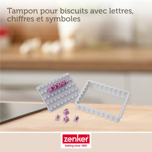 Lot de 2 tampons alphabet pour biscuit Zenker Smart Pastry