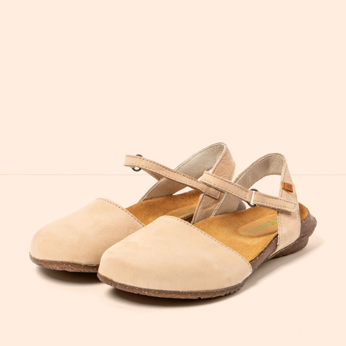 Sandalias N412 NOBUCK CREAM / WAKATAUA color Cream