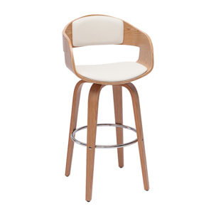 Tabourets de bar scandinaves pivotants 360° en bois clair H67.5 cm (lot de 2) GAO