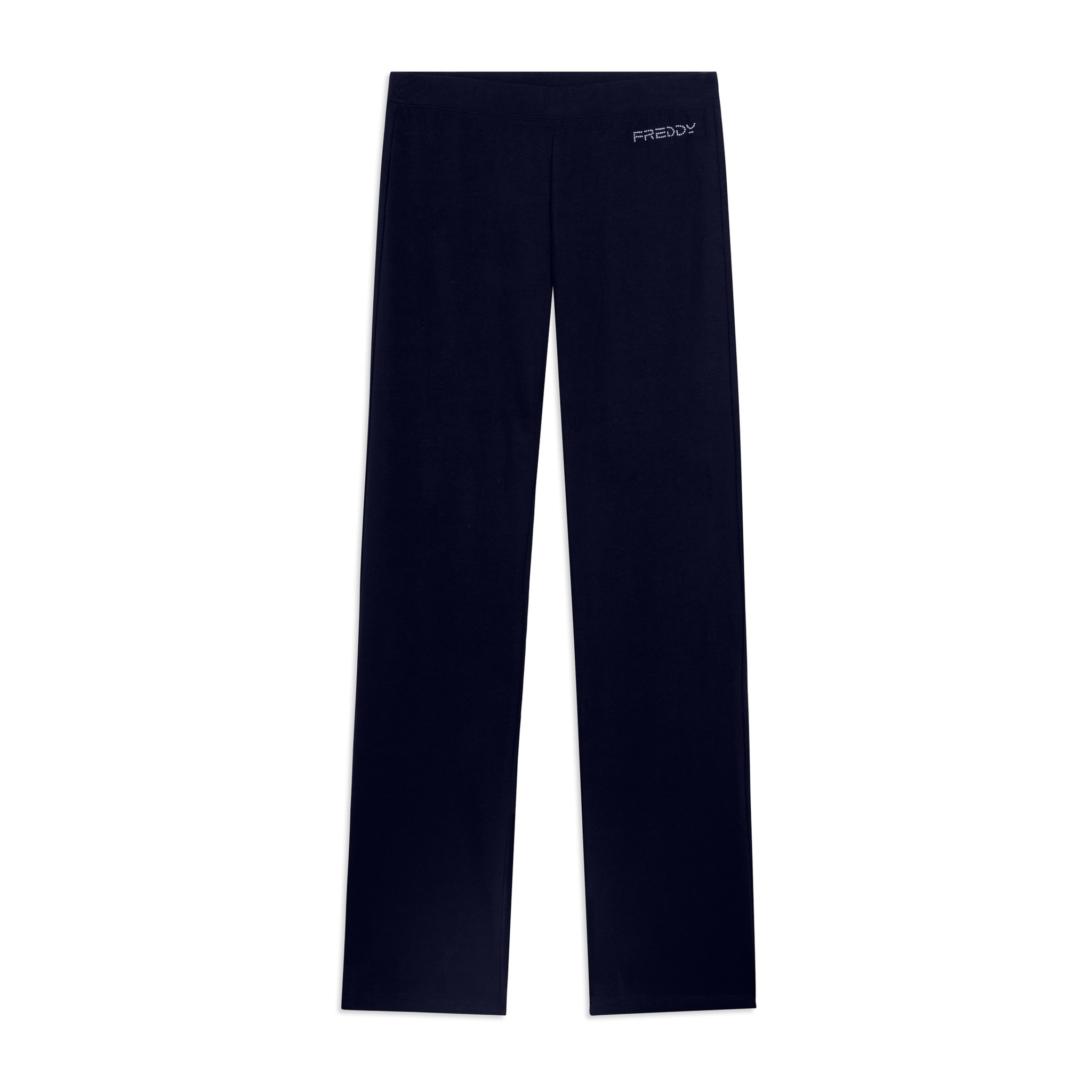 Pantaloni Sportivi Gamba Dritta con Cuciture a Cuore