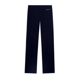 Pantaloni Sportivi Gamba Dritta con Cuciture a Cuore