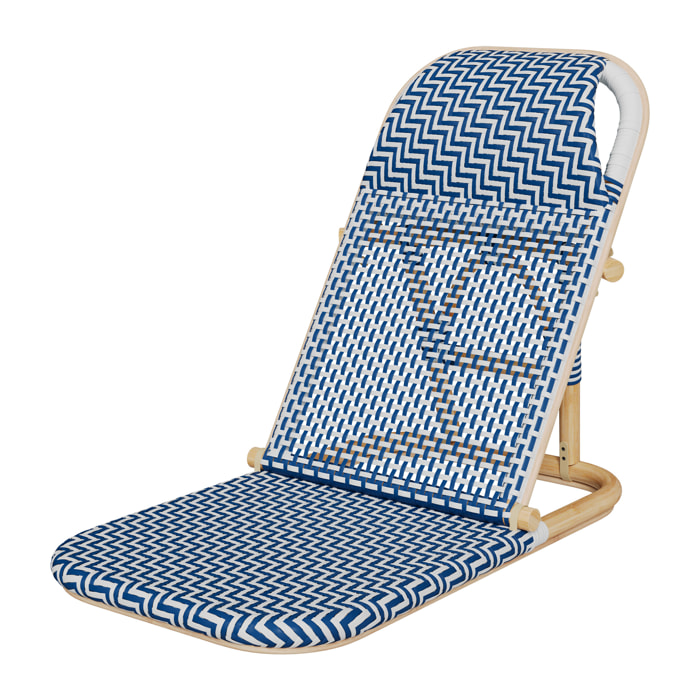 Chaise de plage Favignana bleu marine pliable