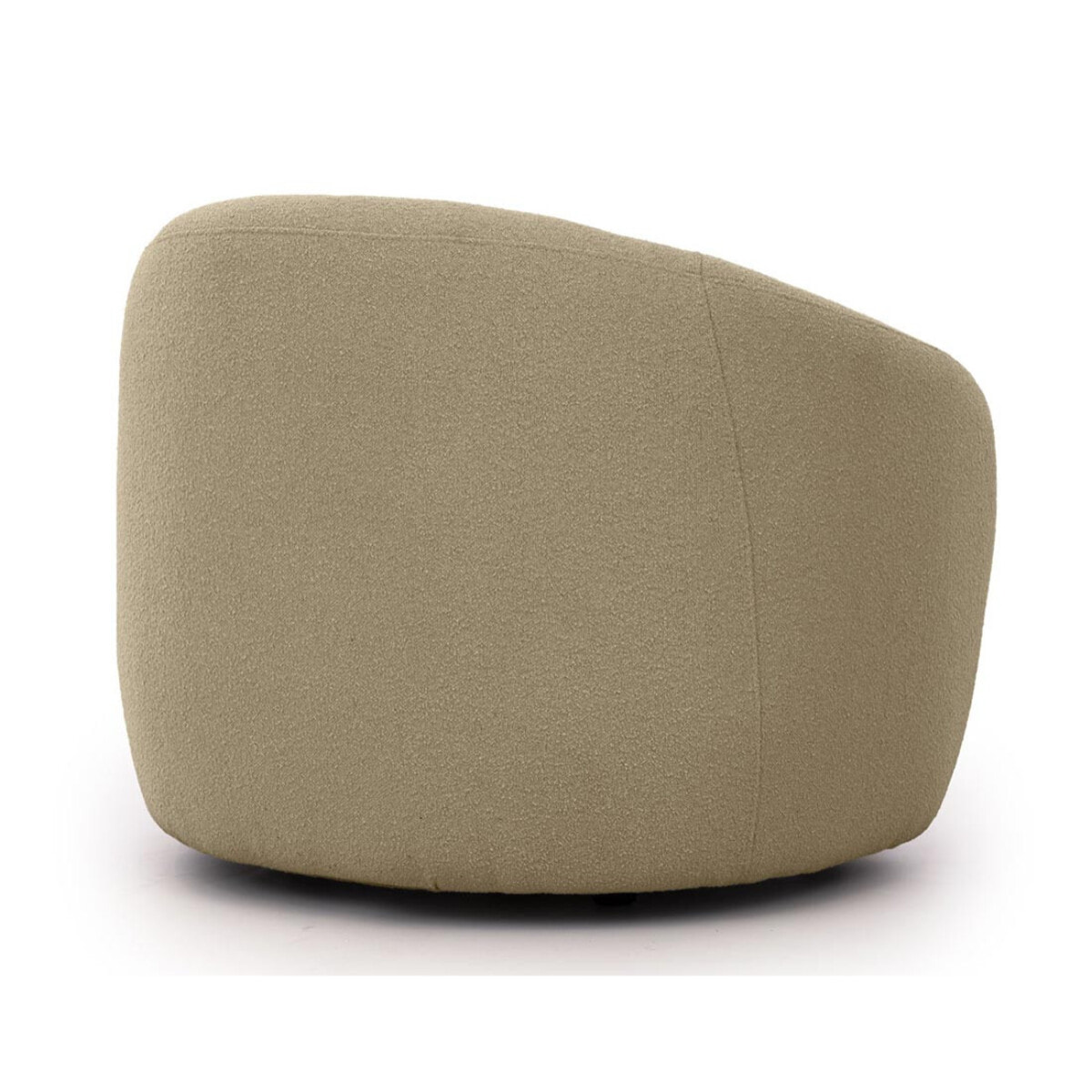 Flore - Fauteuil en tissu bouclette - Taupe