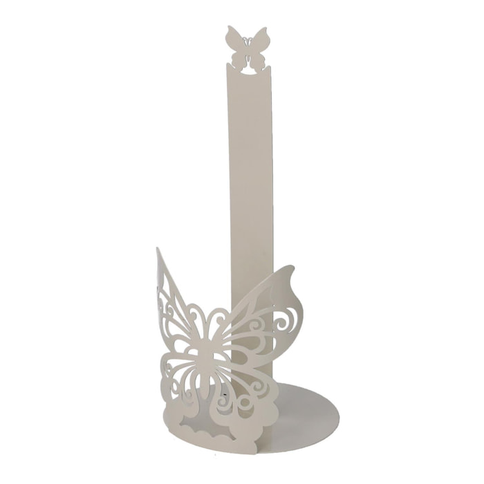 Portascottex in metallo farfalla crema tondo cm ø15h33