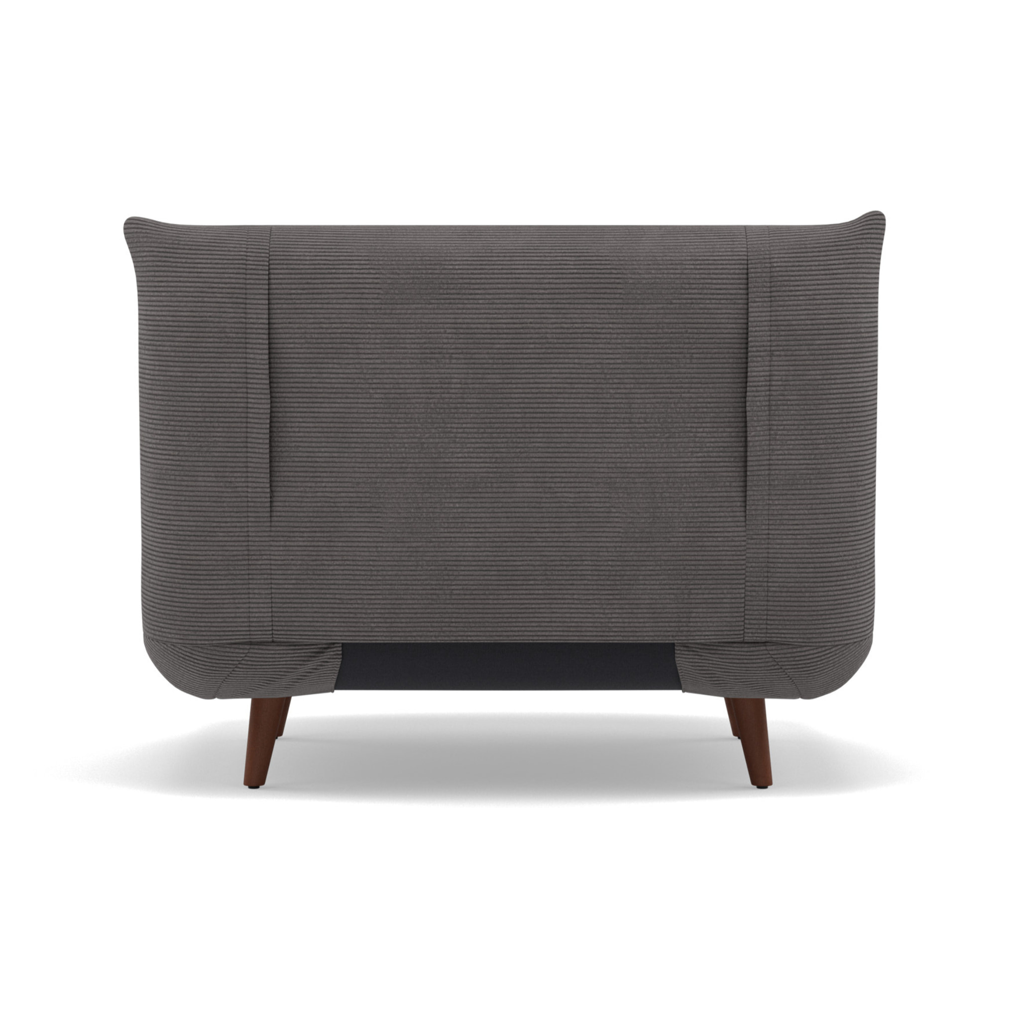 Lumi - Banquette convertible clic-clac 1 place en velours côtelé - Gris