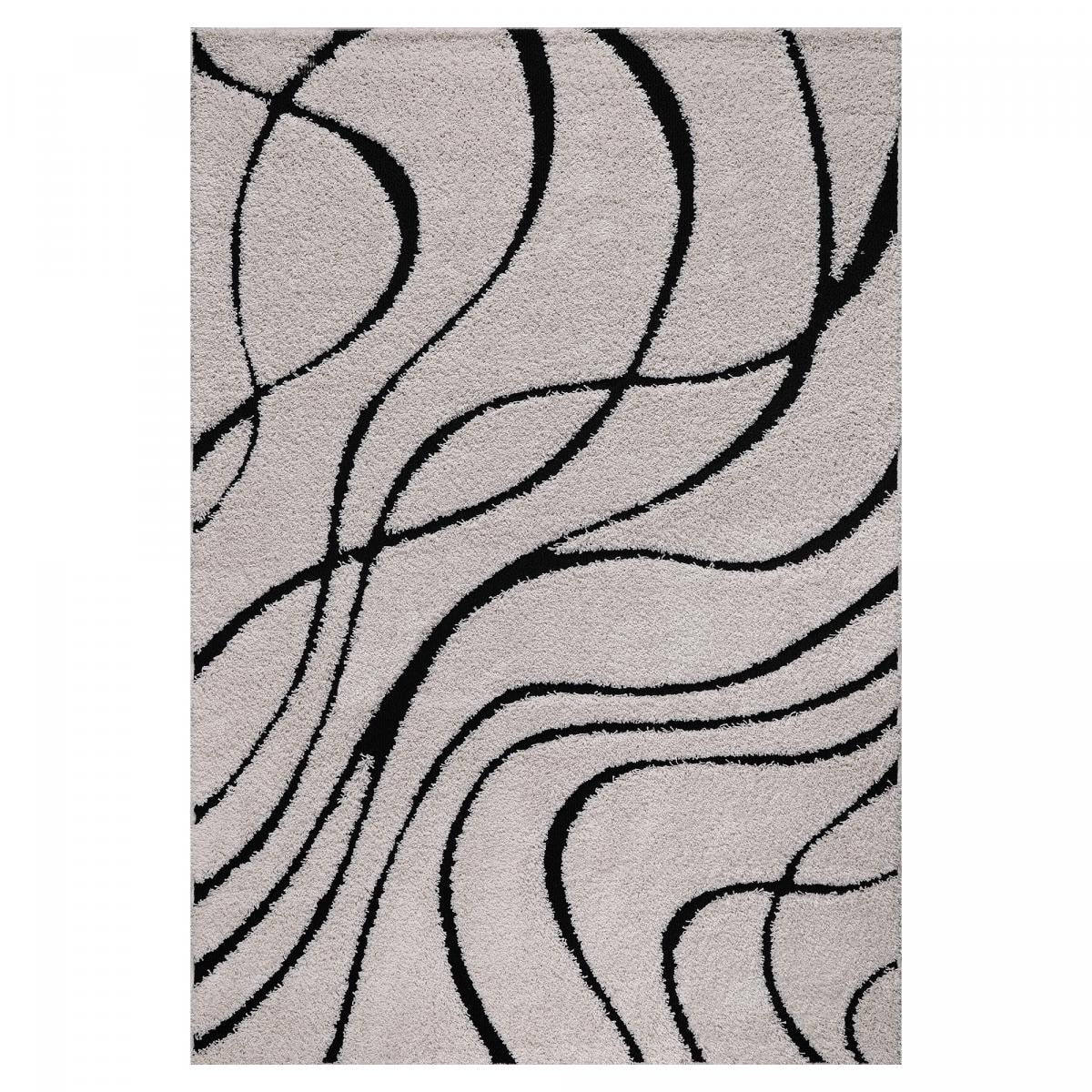 Tapis shaggy tissé motif géométrique DASO