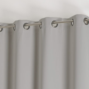 Rideau occultant ignifugé non feu M1 - Gris Perle