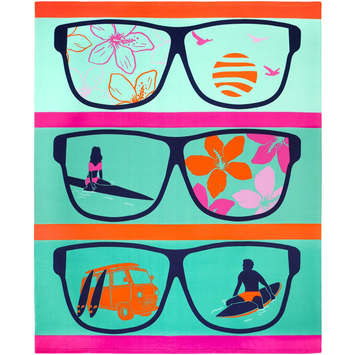 Serviette de plage microfibre - Manilva - 140x170cm - 220g/m²