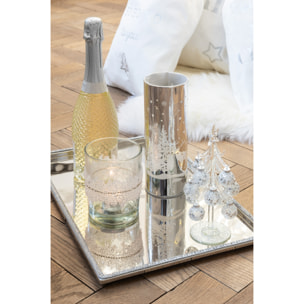 J-Line photophore Glace Diamant Lignes - verre - transparent - medium