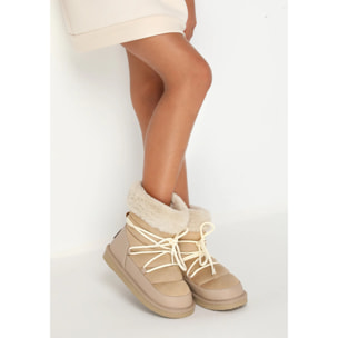 Botas Australianas de Niña Cordones Beige B&W