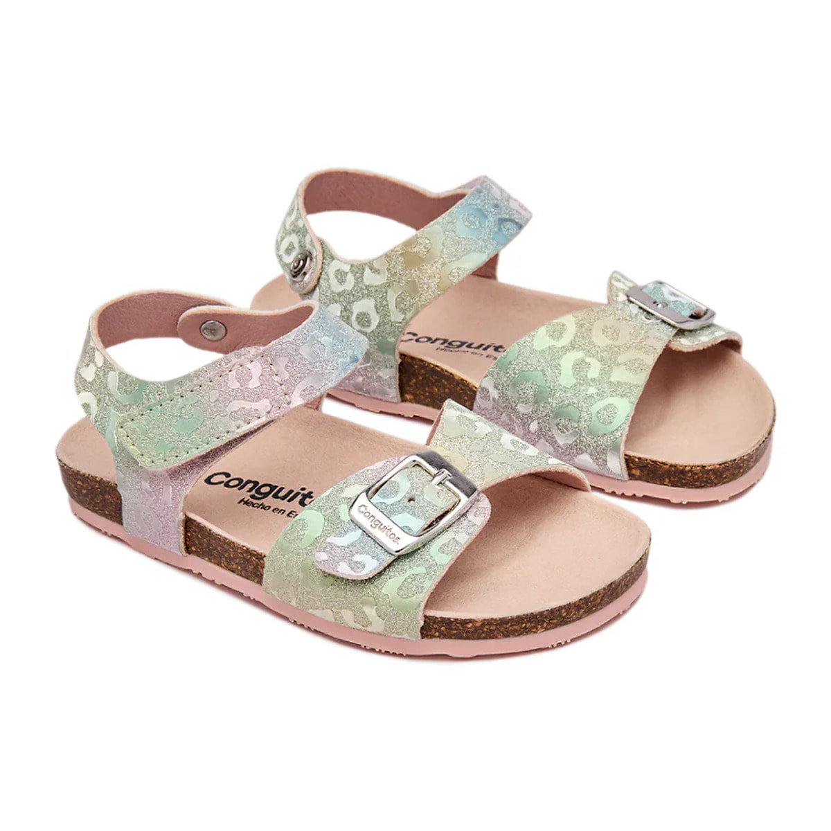Sandalias Abiertas de Niña Arcoíris Buckle Bio Multicolor