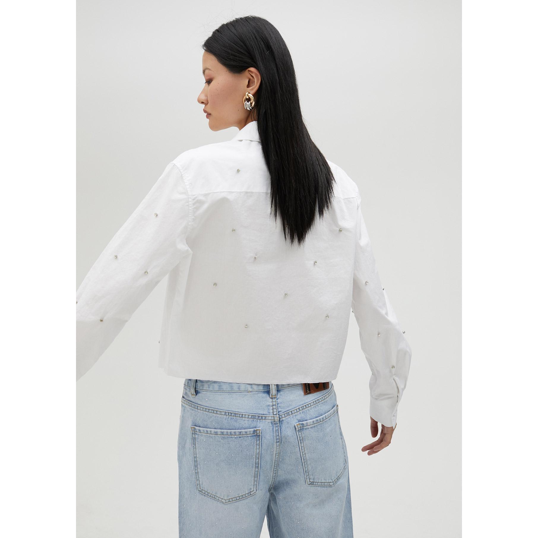 Camicia corta con strass