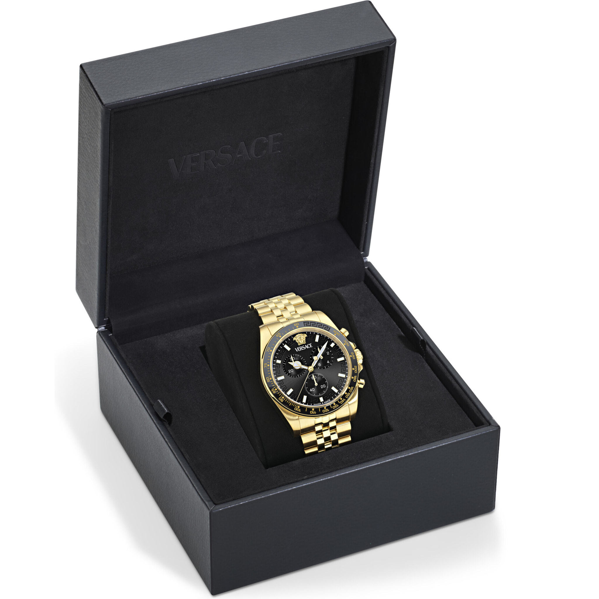 Versace Reloj Cronógrafo De Cuarzo Greca Chrono  Wave