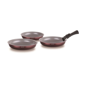 Set de 3 poêles amovible céramique