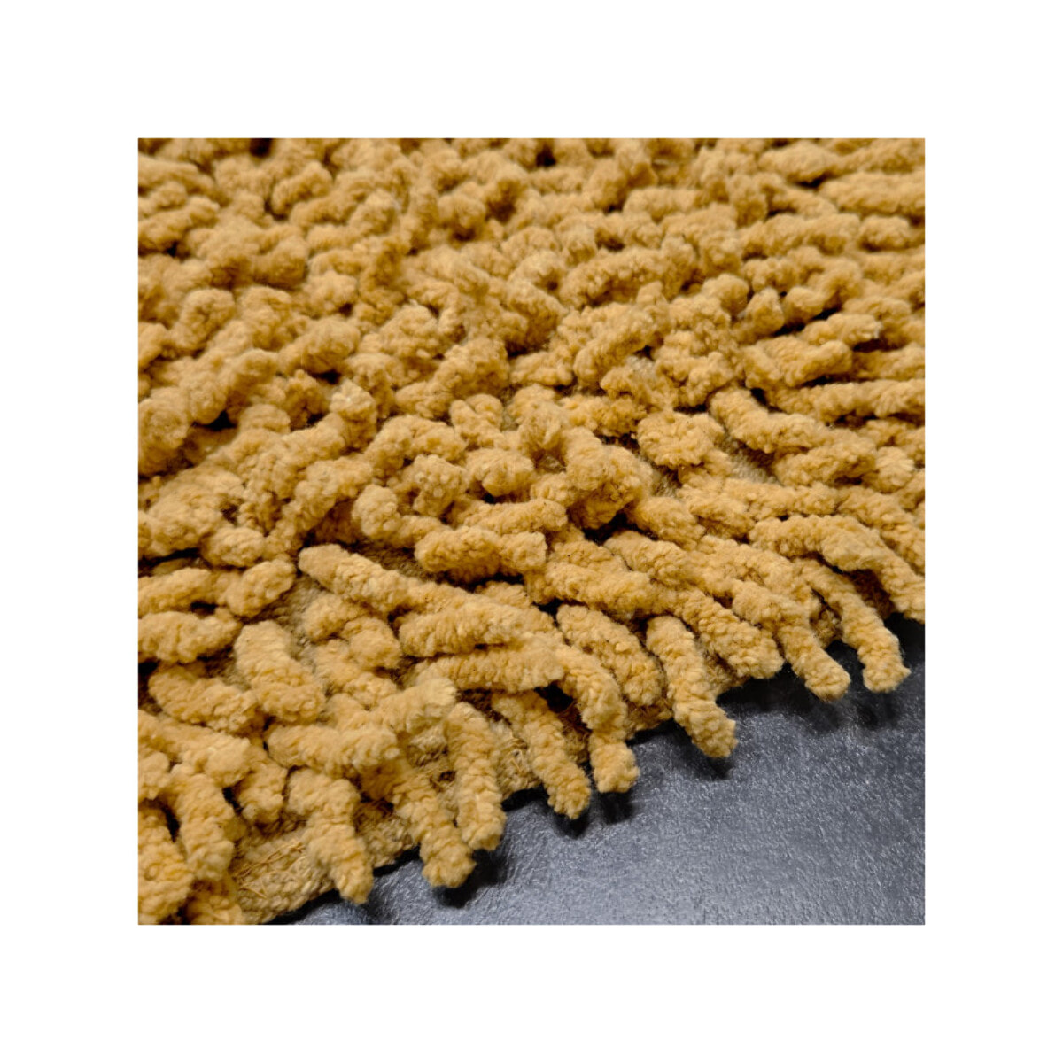 Tapis de salle de bain rectangulaire 40 x 60 cm en coton chenille - SHAGGY