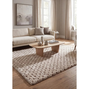EMBER Alfombra infantil shaggy escandinava Beige y Crema, varias medidas disponibles.