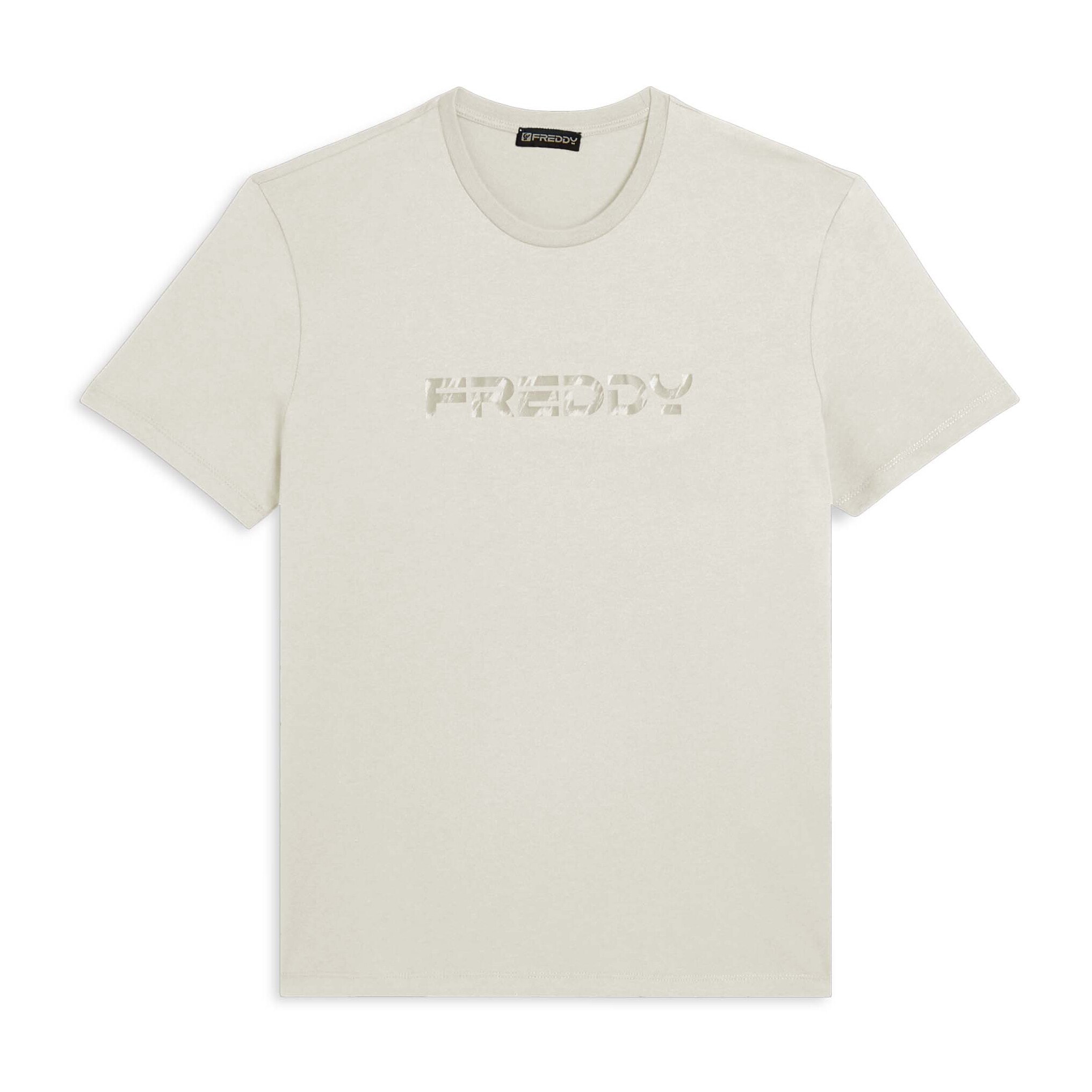 T-shirt con logo sfumato stampato al centro