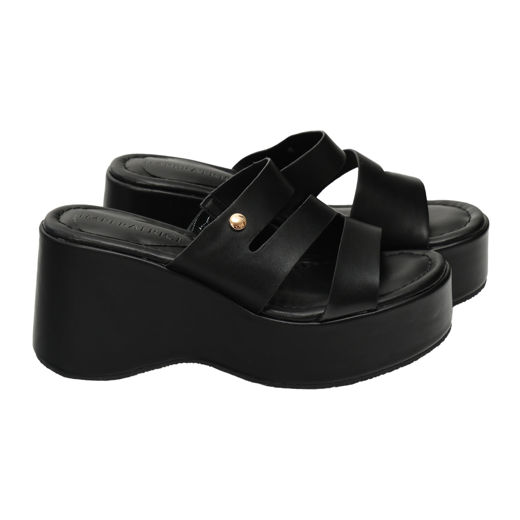 Ciabatta con zeppa - tacco 9,0 cm - plateaux 4,0 cm