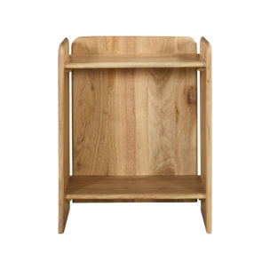 Table de chevet exotique bois d'acacia 2 niveaux (lot de 2) TARA