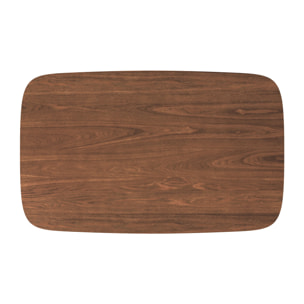 Table rectangulaire Oman 4 personnes en bois foncé 120 cm - Oman