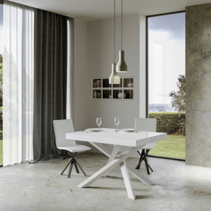 Tavolo allungabile 90x140/400 cm Volantis bianco frassino telaio bianco