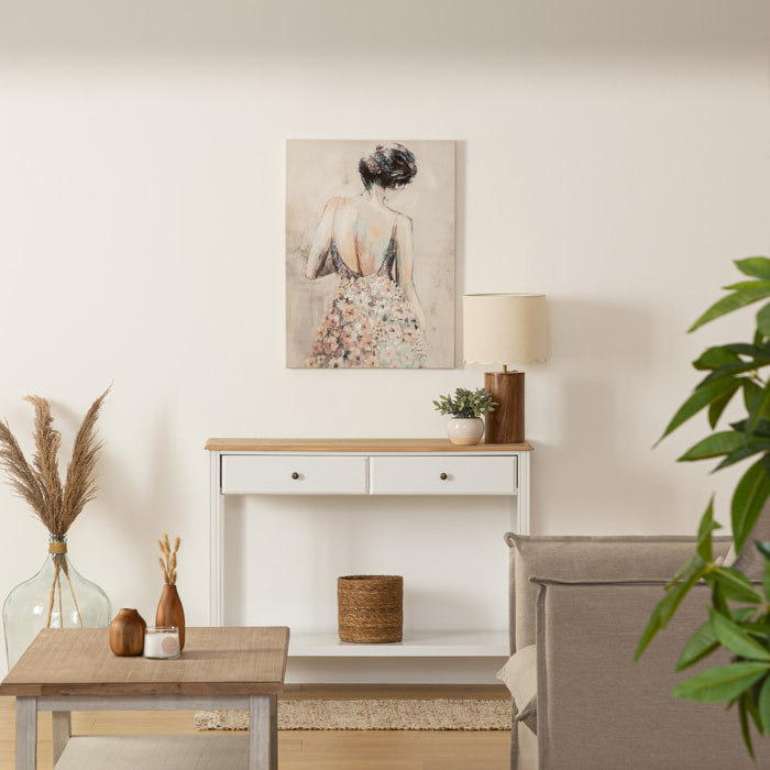 Toile "Tiya" bois 58x78cm