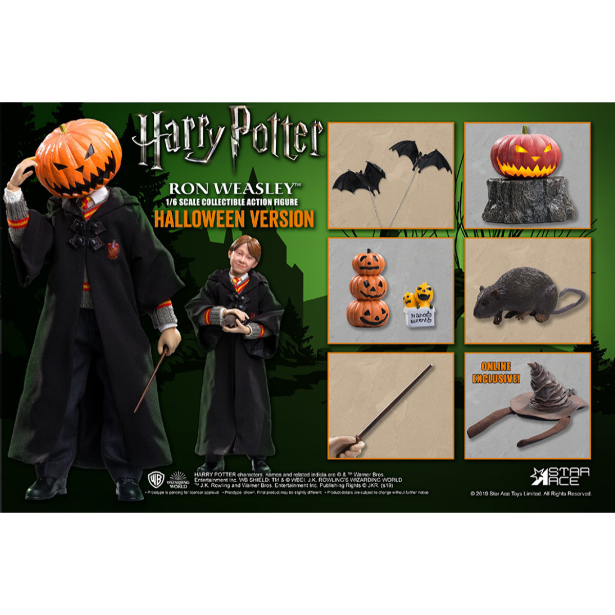 Harry Potter Figure in PVC Scala 1/6 Ron Weasly Halloween 30 Cm Star Ace