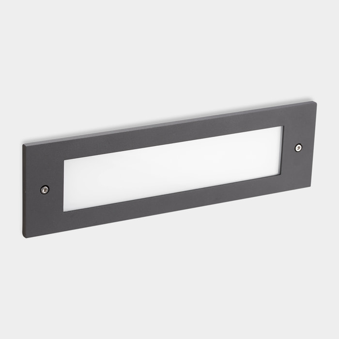 LEDS C4 Micenas Led Pro Empotrable de pared de uso exterior para iluminar frontalmente en luz de led blanco neutro 4000K color gris