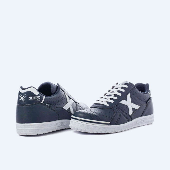 MUNICH G3 PROFIT 44 Zapatillas fútbol sala Azul Marino y Blanco
