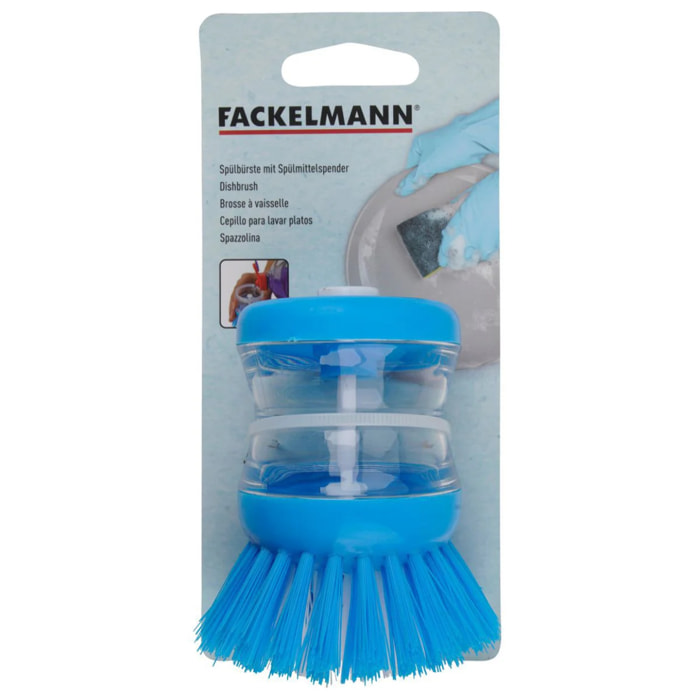Ensemble de 2 Brosses à vaisselle avec réservoir pour liquide vaisselle Fackelmann Tecno
