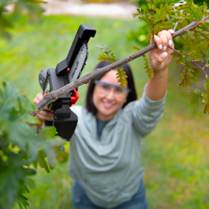 Motosierra de mano con batería de litio de 20V para poda con espada de 152mm, 6" - Greencut GSM200L