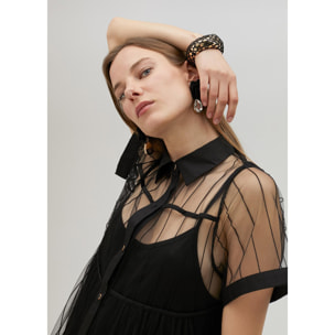 Vestito nero in tulle